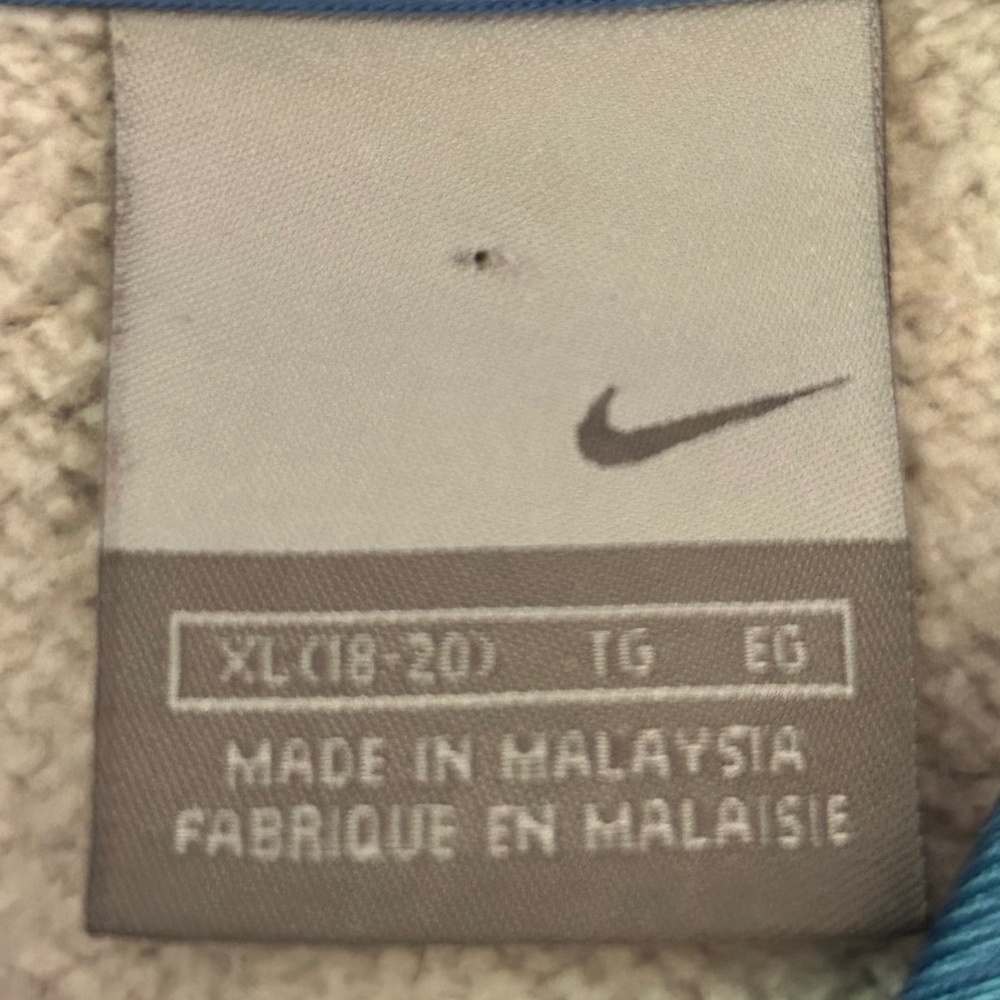 Nike Hoops Hoodie Grey Dark Blue "Satin" lined hood Basketball Youth Boys XL - Picture 5 of 12